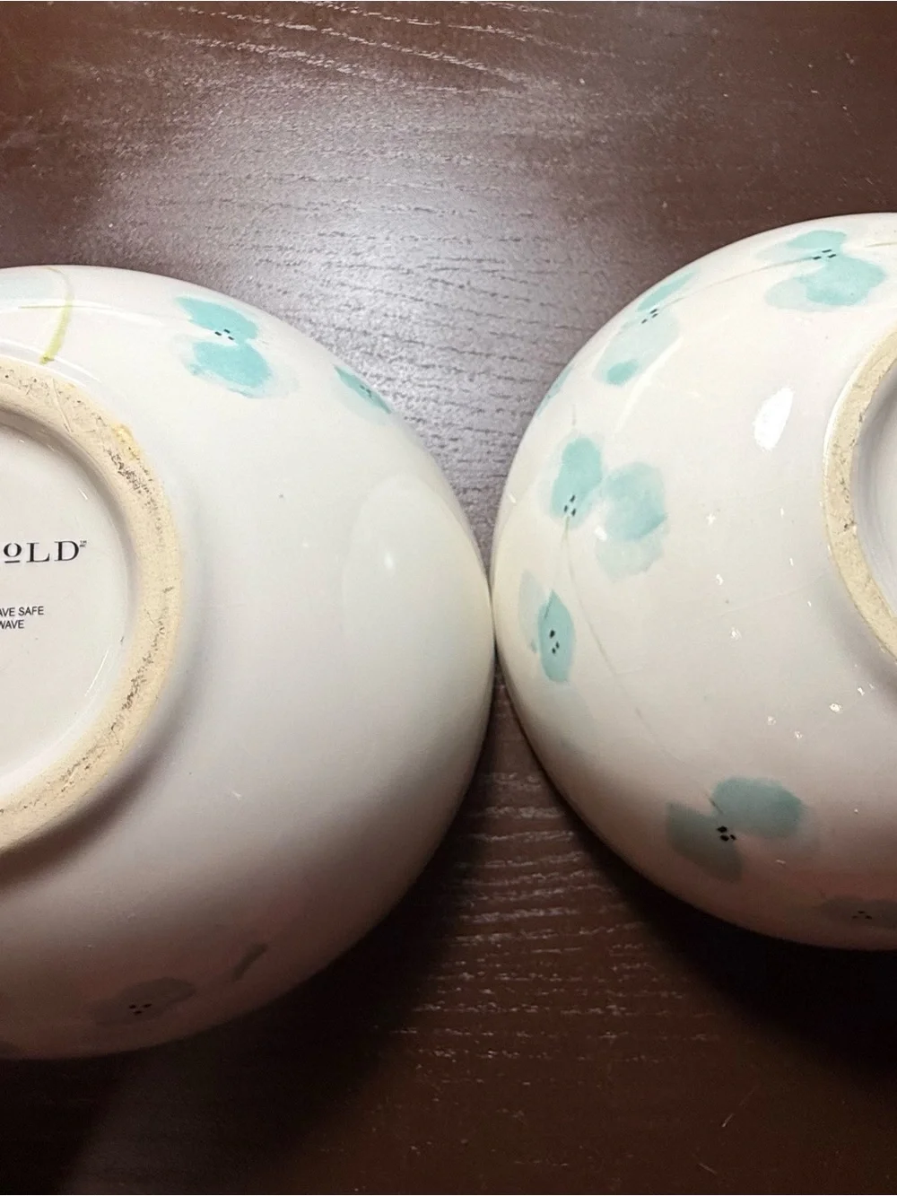 Threshold Eva Stoneware Bowls Set - Yellow & Blue Floral Microwave Safe